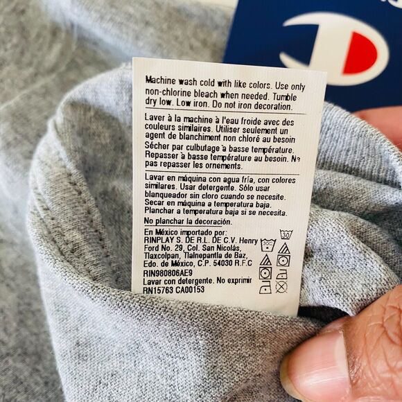 Champion NCAA 2024 Mens Basketball Tee Short Sleeve Crew Neck Size XL Gray - Picture 8 of 8